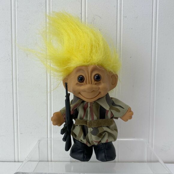 Army Troll Lot (3) 2-Thomas Dam 9” Soldier Trolls 604 - 1 Russ 5” Soldier Troll - Picture 8 of 12